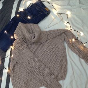 Light brown knitted sweater